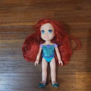 Disney Princess Girl Ariel Glittered Petite Doll With Shoes Doll Toy